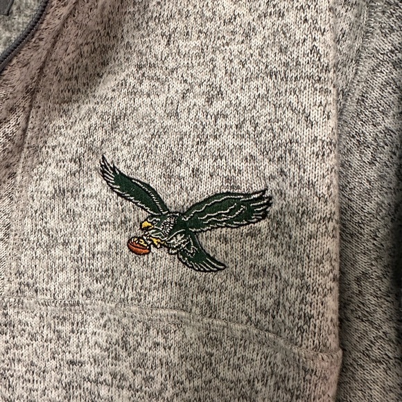 Antigua Charcoal Classic Philadelphia Eagles Quarter-Zip Top - Picture 2 of 4